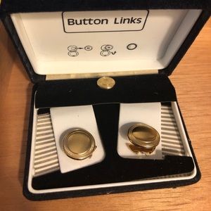 Vintage Button Links Cuff Links new in box